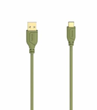 Hama 200637 Flexi-Slim kabel USB-A na USB-C 0.75 m zelená 