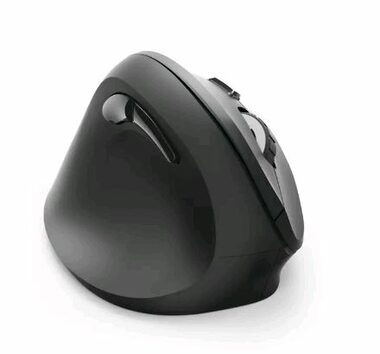 Hama 182697 vertikální ergonomická bezdrátová myš pro leváky černá / optická / 6 tlačítek