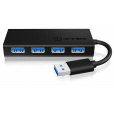 Icy Box IB-AC6104-B černá / USB Hub / 4x USB-A 3.0 