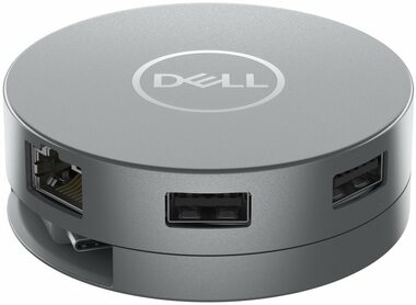 DELL DA305 šedá / Replikátor portů / připojení přes USB typ C & HDMI & DisplayPort & RJ-45 & 2x USB 3.1 & USB-C