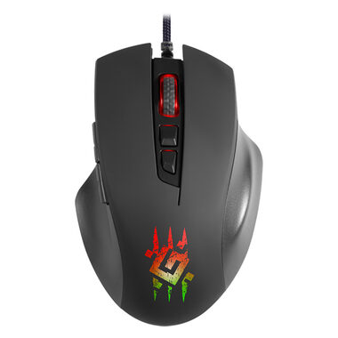 Defender Myš Wolverine GM-700L RGB černá / Herní optická myš / 12800DPI / USB / 6 tlačítek