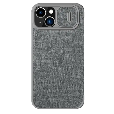 Nillkin Qin Book PRO Cloth Pouzdro pro Apple iPhone 14 Plus Classical šedá