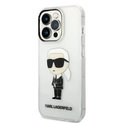 Karl Lagerfeld IML Ikonik NFT Zadní Kryt pro Apple iPhone 14 Pro transparentní