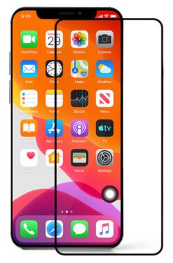 CUBE1 Full-Cover Ochranné tvrzené sklo 2.5D pro Apple iPhone 11/XR černá / přes celý displej / 0.33 mm / tvrdost 9H     