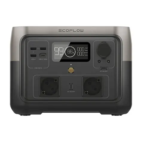 EcoFlow RIVER 2 MAX černá / Nabíjecí stanice / 512Wh / 1000 W / LCD displej
