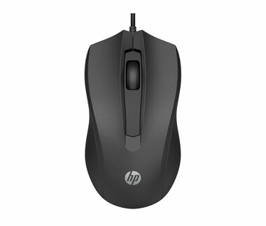 HP 100 černá / drátová myš / optická / 1600 dpi / USB