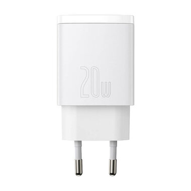 Baseus CCXJ-B02 Compact rychlonabíječka bílá / USB + USB.C / 20W
