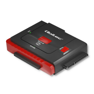 Qoltec 50645 USB na SATA + IDE adaptér černá / datový adaptér / USB 3.0 / 2,5" SATA III / 2,5"+ 3,5" IDE 