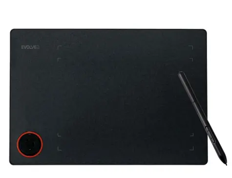 EVOLVEO Grafico TW černá / grafický tablet / 195 x 145 mm / Interaktivní kolečko