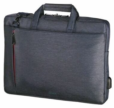 Hama Manchester 15.6" modrá / brašna na notebook / integrovaný USB kabel