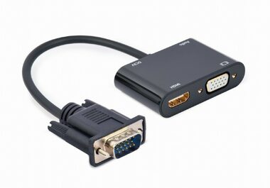 Gembird adaptér VGA (M) na VGA + HDMI (F) 0.15m