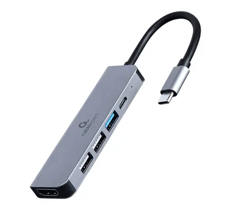 Gembird A-CM-COMBO5-03 / HUB 5V1 / HDMI / USB-A / USB-C 