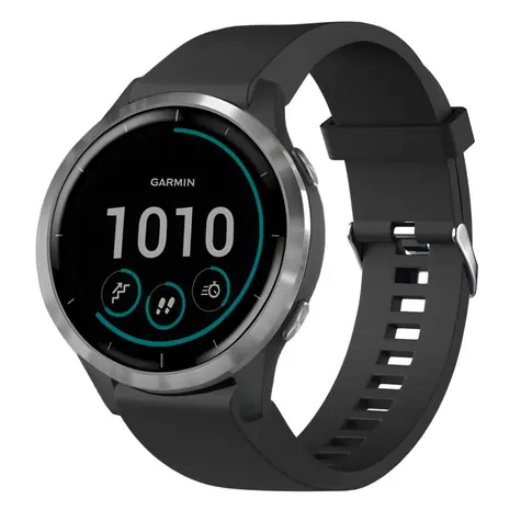 FIXED Silicone Strap Silikonový řemínek pro Garmin QuickFit 20mm černá