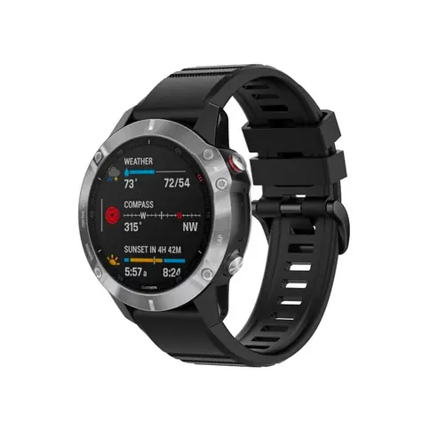 FIXED Silicone Strap Silikonový řemínek pro Garmin QuickFit 22mm černá