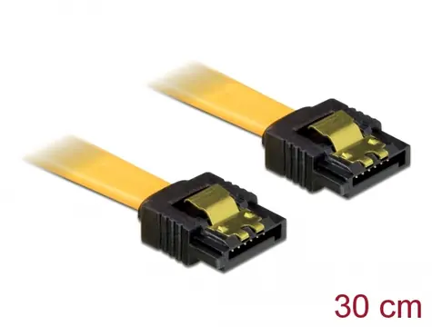 Delock Kabel SATA 3 Gbps (M) - SATA 3 Gbps (M) 0.3m žlutá