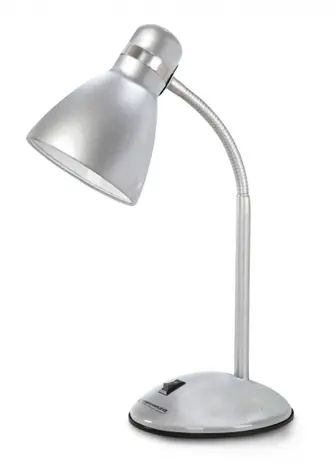 Esperanza ELD113S Alkes stříbrná / Stolní lampa / patice E27 / 12W