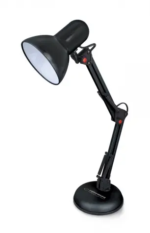 Esperanza ELD112K Avior černá / Stolní lampa / patice E27 / 12W