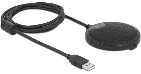 Delock Všesměrový kondenzátorový mikrofon pro konference kabel 1.5m černá