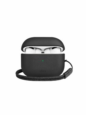 Uniq Terra kožené pouzdro pro Apple AirPods 2021 černá