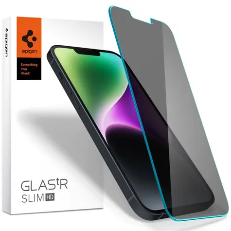 Spigen tR Slim HD Anti-Glare Privacy ochrané sklo pro Apple iPhone 16e/14/13/13 Pro 