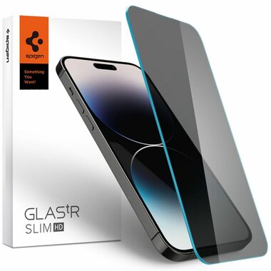 Spigen Glass tR Slim HD Anti-Glare Privacy ochrané sklo pro Apple iPhone 14 Pro Max 