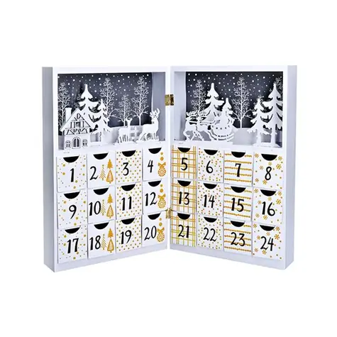 Solight 1V244 LED adventní kalendář - kniha / 8x LED / 40x30cm / 2x AAA