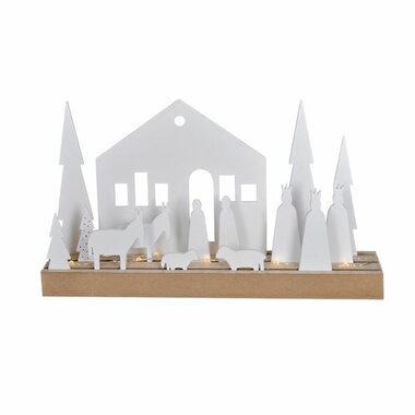 Solight 1V253 LED zimní vesnička modulární / 14 prvků / 10x LED / 2x AAA