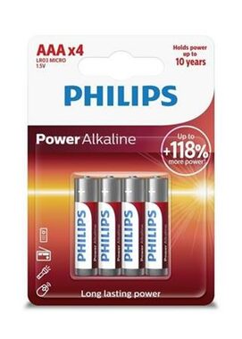Philips LR03P4B/10 baterie AAA Power Alkaline - 4ks