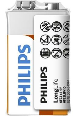 Philips baterie 9V Long Life - 1ks