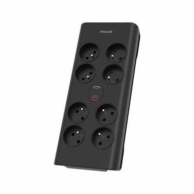 Philips SPN7080BA/60 černá / Přepěťová ochrana / 8 zásuvek