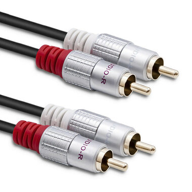 Qoltec 52337 Kabel 2xRCA (M) - 2xRCA (M) 2m černá