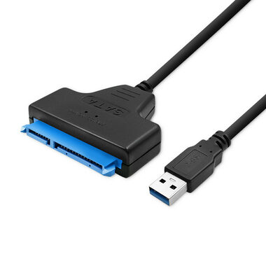 Qoltec 51855 Kabel USB-A 3.0 (M) - SATA HDD|SSD 2.5" 0.26m černá