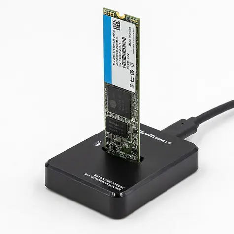 Qoltec 50313 Dokovací stanice pro SSD M.2 SATA PCIe NGFF NVMe USB 3.1