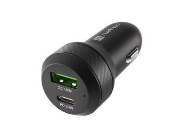 Natec Coney 48 W QC 3.0 Universální autonabíječka černá / 1x USB-C / 1x USB-A / 48 W