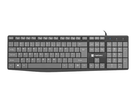 Natec Nautilus černo-šedá / drátová klávesnice / US / USB / 1.8 m