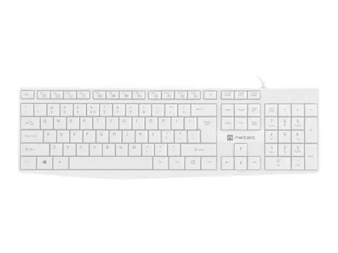 Natec Nautilus bílá / drátová klávesnice / US / USB / 1.8 m