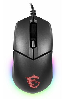 MSI Clutch GM11 černá / Herní optická myš / 5000 DPI / 6 tlačítek / USB / RGB / drátová