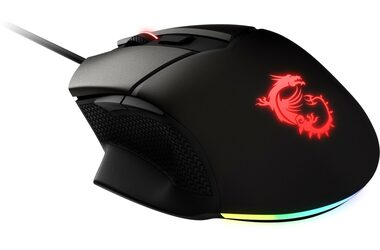 MSI Clutch GM20 Elite černá / Herní optická myš / 6400 DPI / 6 tlačítek / USB / RGB