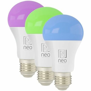 IMMAX NEO LITE SMART sada 3x žárovka LED E27 9W RGB+CCT barevná a bílá / stmívatelná / Wi-Fi / TUYA