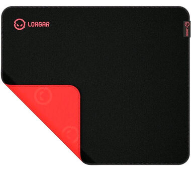 Lorgar Main 325 (L) černo-červená / Herní podložka pod myš / 500 x 420 x 3 mm