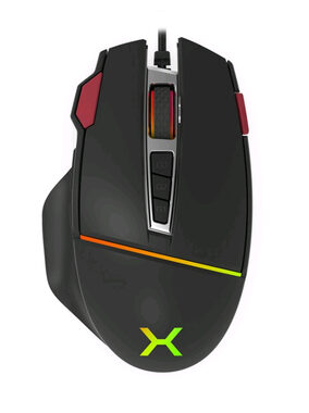 KRUX Fuze PRO černá  / Herní myš / 11 tlačítek / optická / 12 000 DPI / USB / RGB / 1.8m