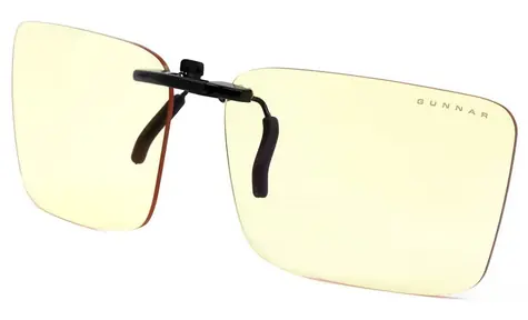 GUNNAR kancelářske/herní brýle CLIP-ON ONYX - jantárová skla / BLF 65 / NATURAL focus