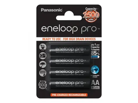 Panasonic Eneloop Pro Nabíjecí baterie  AA 2500 mAh / Ni-MH / 4ks / blistr