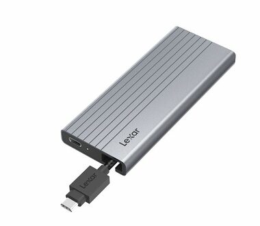 Lexar M.2 Box na SSD s vestavěným kabelem / M.2 2280 / USB3.2 Gen2 / Přenosová rychlost až 10Gbps