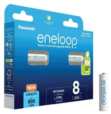 Panasonic Eneloop Nabíjecí baterie AAA 800 mAh 8 ks / Ni-MH / blistr