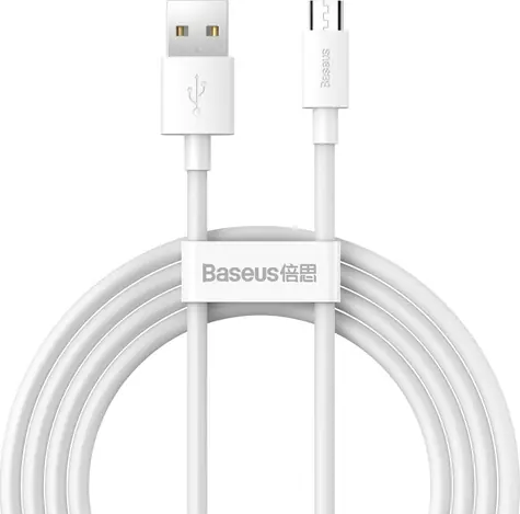 Baseus TZCAMZJ-02 Sada kabelů USB-A (M) - Micro-USB (M) 1.5 m bílá / 2 ks