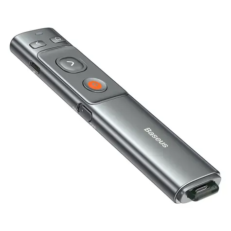 Baseus WKCD000013 Dálkové ovládání pro prezentace s laserovým ukazovátkem šedá
