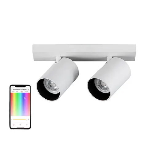 Yeelight Smart Spotlight bílá (2 žárovky) / stropní svítidlo / LED / 16 milionů odstínů / 6500 K / 700 lm / Wi-Fi 