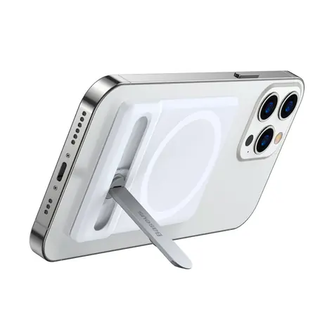 Baseus LUXZ010002 Skládací magnetický stojan a držák pro Apple iPhone bílá / MagSafe