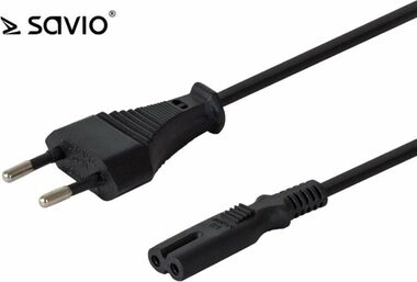 SAVIO CL-105  Napájecí kabel 2pin (M) 3m černá